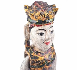 Idées de décoration pour la maison artisanat Style objet cadeau petite qualité Eco taille jacquier bois eau marionnette fée dame - Product Image 4