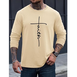 Sweat-shirt en molleton français pour homme, taille plus, à manches longues, col en biais, imprimé, confortable, imperméable, service OEM en gros - Product Image 3