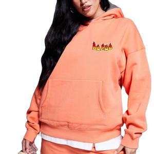 OEM/ODM invierno de moda de talla grande ropa informal con capucha para mujer ropa de calle sudadera cómoda de gran tamaño para mujer - Product Image 1