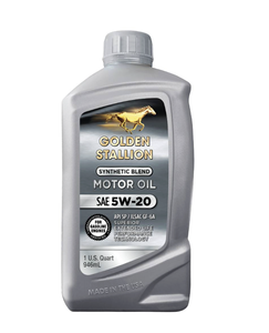 Lubricante Automotriz Antidesgaste Golden Stallion, Mezcla Sintética, Aceite de Motor SAE 5W-20, Paquete de 6, 1 Cuarto de Galón - Product Image 1