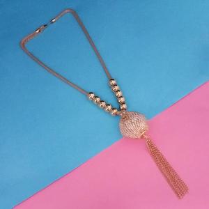 Urthn สร้อยคอหินสีขาวชุบทองสไตล์ออสเตรียสร้อยคอแฟชั่น1108801 - Product Image 1