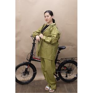 Veste et pantalon imperméables OEM 190T Tissu en nylon Durable Léger Portable Vêtements de pluie pour une personne pour moto/Electrombile - Product Image 2