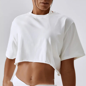 Offre Spéciale femmes sans manches haut décontracté Logo personnalisé séchage rapide entraînement débardeur haut col montant coupe ample grande taille bouton occidental - Product Image 5