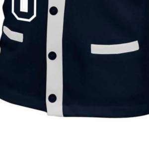 Unisex Navy & <b>White</b> Custom Embroidered School Cardigan Varsity Greek Apparel College <b>Sweatshirt</b> Winter Print Pattern Unisex Fit - Product Image 4
