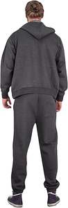 High Quality Breathable Men's Charcoal Tracksuit Sets Fleece Two Piece Pullover <b>Hoodie</b> & Sweatpants Set New Style Slim Fit - Product Image 3
