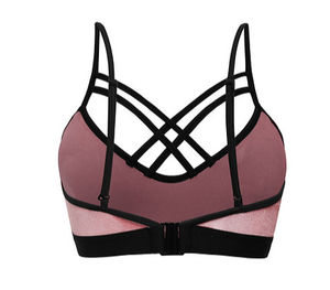 QHP <b>Pink</b> Velvet Sports Bras <b>Top</b> for Pole Dance - Product Image 2