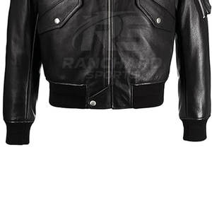 Chaqueta Bomber de Cuero Clásica, Moderna, Cómoda y Elegante, Chaqueta Bomber de Cuero Cálida, Suave y Moderna para el Día a Día - Product Image 6