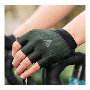 Matériau du gant d'été personnalisé avec demi-doigts, tissu doublé extensible en polyester, tissu perforé respirant, rembourrage. - Product Image 2