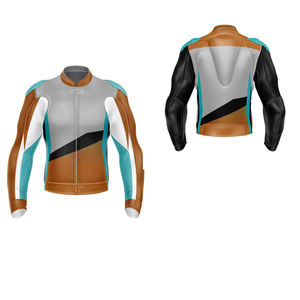 Top Quality <b>Stand</b> Collar Leather Biker Jackets for Men Wholesale Price PU Leather <b>Motorbike</b> & Auto Racing Wear Canvas Fabric New - Product Image 3