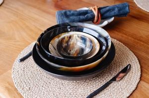 HANDICRAFT WATERS BUFFALO HORN BOWL FOR SERVING FOOD UNIQUE decorative horn bowl for centerpieces Sustainable horn bowl - Product Image 6