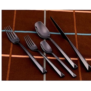 High Demanded <b>Triangle</b> Luxury Black Stainless Steel Flatware Set with New Design Handle Flatware Set - Product Image 1
