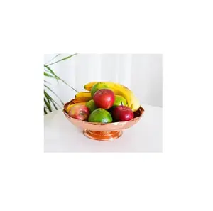 नवीनतम धातु फल कटोरा डिनर टेबलटॉप सजावट फल और सब्जियों के लिए बाल्टी लौह धातु कटोरा पर कम कीमत