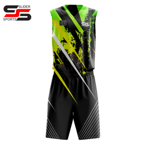Maillot de basket-ball personnalisé brodé avec impression numérique par sublimation, en maille polyester, uniforme de basket-ball réversible pour jeunes, hommes - Product Image 5