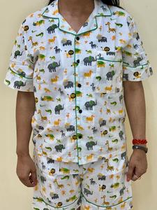 ชุดเดรสผ้าคอตตอนเซ็กซี่สำหรับผู้หญิงชุดเดรสพิมพ์ลายชุดนอนฤดูร้อน - Product Image 4