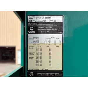 Groupe électrogène diesel industriel triphasé d'occasion 250 kW 120/208 V, groupe de secours commercial fermé - Product Image 5