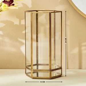 โหลแก้วเชิงเทียนโลหะคุณภาพสูงที่ใส่เทียนแก้วที่ใส่เทียนมีสไตล์โคมไฟสำหรับตกแต่งบ้าน - Product Image 4