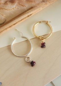 Boucle d'oreille Charm Gemstone Hoop Tags Colorful Earring Add-Ons Custom Jewelry Charms for Hoops Going Golden - Product Image 3