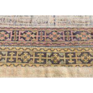 Vintage 29' X 68' Turkish Wool <b>Rug</b> Beige Brown Patchwork Design <b>Flat</b> Weave Technique 4m Wide Latex for Living Room Decorations - Product Image 5