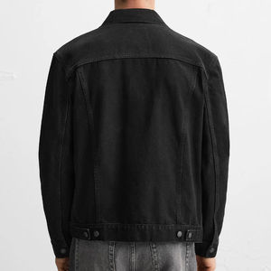 Chaqueta Vaquera de Mezclilla para Hombre de Alta Calidad, Estilo Urbano, Desgastada, con Botones en la Parte Delantera, Cuello Alto, Reversible, Azul - Product Image 4