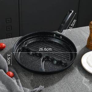 <span class=keywords><strong>DS118</strong></span> Venta al por mayor hogar en forma de corazón agujero circular a rayas sartén de fondo plano nuevo tipo de sartén - Product Image 4