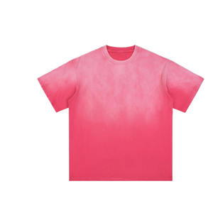 Nueva moda lavado ácido peso pesado 100% algodón suelta Vintage camiseta impresión personalizada Logo hombres 250gsm camiseta para hombres - Product Image 5