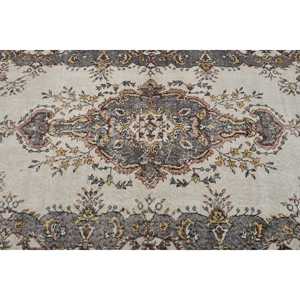 Alfombra Turca Vintage, Alfombra de 3.7x7 pies, Alfombra Gris Marrón Ombré - Product Image 4