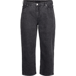 Ladies Branded Plus XL Boyfriend Jeans Pantalon en denim stretch de couleur foncée Taille haute légère Respirant Loose Solid - Product Image 1