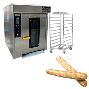 Tostadora de pan fácil de usar, hierro, acero inoxidable, 430, horno giratorio de 8 bandejas con carro Altuntop, horno Comercial hecho en Vietnam - Product Image 1