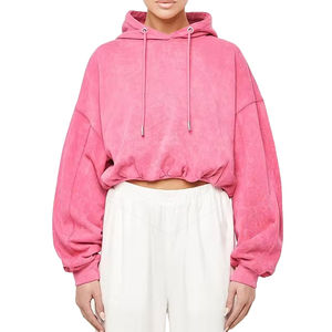 Sudaderas con Capucha Cortas Estampadas de Alta Calidad para Mujer, con Logotipo Frontal, Tela de Forro Polar, Transpirables, Ropa de Invierno al por Mayor - Product Image 1