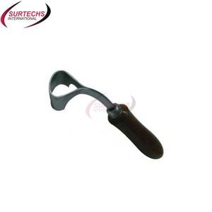 Juego de cuchillos de bucle de pezuña de caballo suizo ovalado, 3 cuchillos de herrador, mangos de madera, instrumentos quirúrgicos para diestros y zurdos - Product Image 4