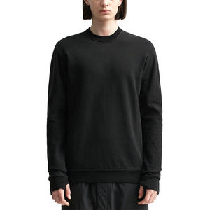 เสื้อสเวตเตอร์ลำลองมีฮู้ดของผู้ชายผ้าฝ้าย100% ถักฟอกสีทึบสไตล์ไฮสตรีทวินเทจแบบกำหนดเองสำหรับฤดูหนาว - Product Image 3