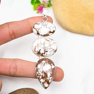 Collar de Plata de Ley 925 con Colgante de Jaspe Caballo Salvaje, Joyería Hecha a Mano con Piedras Preciosas, Regalo para Mujer, Aniversario, Moda - Product Image 2