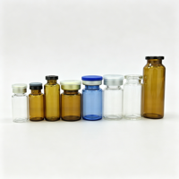 Flacon en verre vide ambré ou transparent de 2 ml, 3 ml, 5 ml, 10 ml, 15 ml, 50 ml pour l'emballage de sérums et d'essences de peptides bioactifs