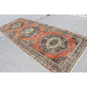 Alfombra Turca Vintage, Alfombra de 4.8x12.6 pies, Alfombra Oriental Naranja - Product Image 4