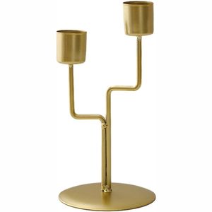 Portavelas de Metal Dorado Estilo Nórdico, Moderno, Colgante, Elegante, Decoración de Mesa para Bodas y Fiestas, Hecho a Mano - Product Image 3