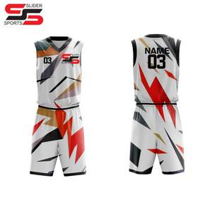 Excellent Quality Men's Basketball Uniform Set Custom Printed Quick Dry Crew Neck Basketball Uniform <b>Kits</b> - Product Image 3