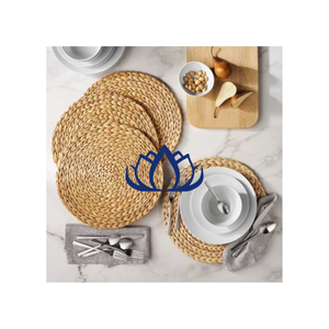 Top Product Handmake, napperon écologique de BLUE LOTUS Vietnam-napperon rond en jacinthe d'eau avec taille personnalisée - Product Image 1