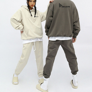 Nuevo Conjunto Deportivo Informal de Invierno para Hombre, 100% Algodón, Diseño Sólido, Secado Rápido y Transpirable, Ropa Urbana, Conjunto Personalizado al por Mayor - Product Image 6