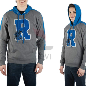 Sudadera con capucha de chenilla de tamaño bordado personalizado Sudadera con capucha de algodón bordado desgastado para hombres a precio al por mayor mezcla de algodón básico - Product Image 6