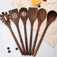 Ustensile de cuisine en bois de noyer foncé pratique pour la cuisine ustensiles en bois de haute qualité pour la maison Restaurant du Vietnam
