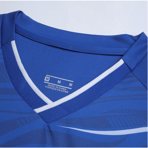เสื้อยืดสำหรับวิ่งเสื้อฟุตบอลผ้าโพลีเอสเตอร์100% สีดำและสีแดง - Product Image 6