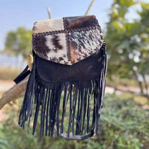Bolso de piel de vaca auténtica de estilo occidental, novedad, bolso con flecos, gran oferta, bolso de mano, bolso bohemio para mujer, Bolso multiusos - Product Image 1