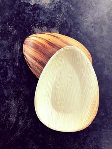 Assiette de feuille de palmier ovale compostable Premium 7x5 assiette jetable biodégradable compacte pour collations, fêtes et événements ensemble de 50 pièces - Product Image 2