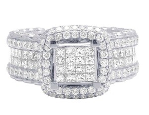 Personalizado Iced Out Hip Hop estilo princesa y redondo Moissanite diamante forma cuadrada S925 joyería de moda de plata para hombres y mujeres - Product Image 1