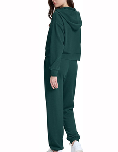 Conjunto Deportivo de 2 Piezas para Mujer, Talla Grande, Sudadera con Capucha Transpirable y Pantalones, Ropa Deportiva Informal para Fitness, Venta al Por Mayor - Product Image 3