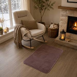 Alfombra de Piel Sintética de Nogal Moonbeam, Alfombra Suave Antideslizante de 60x90 cm - Product Image 2