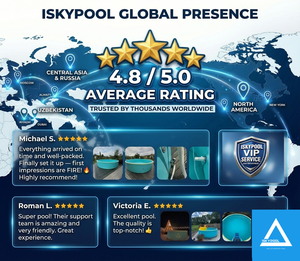 ISKYPOOL Piscine thermale gonflable en PVC de grande taille pour la natation des enfants et des nouveau-nés - Product Image 6