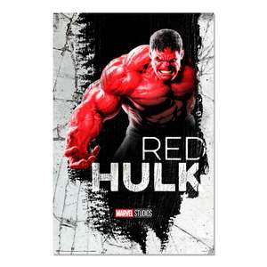 Póster de Capitán América de Marvel Brave New World, Decoración Colgante de Hulk Rojo Impresa Digitalmente - Product Image 1