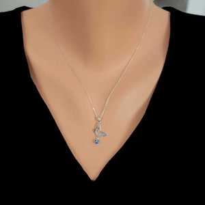 Collier Papillon Œil Turc en Or 14K avec Zircon Blanc et Diamant, Monture Sertie en Argent Sterling 925, Plaqué Rhodium, Chaîne Maille Forçat, Tendance - Product Image 1