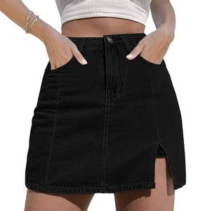 Logotipo personalizado/colores Mujeres Falda de mezclilla Cosido Personalizado Casual Wear Antiarrugas Transpirable Cómodo Mujeres Falda de mezclilla - Product Image 1